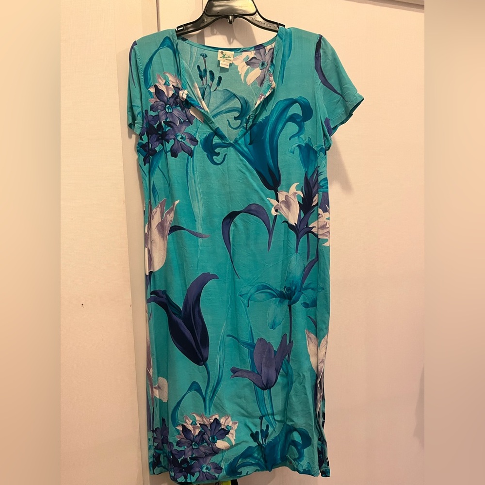 1990s MooMoo dress with floral pattern.